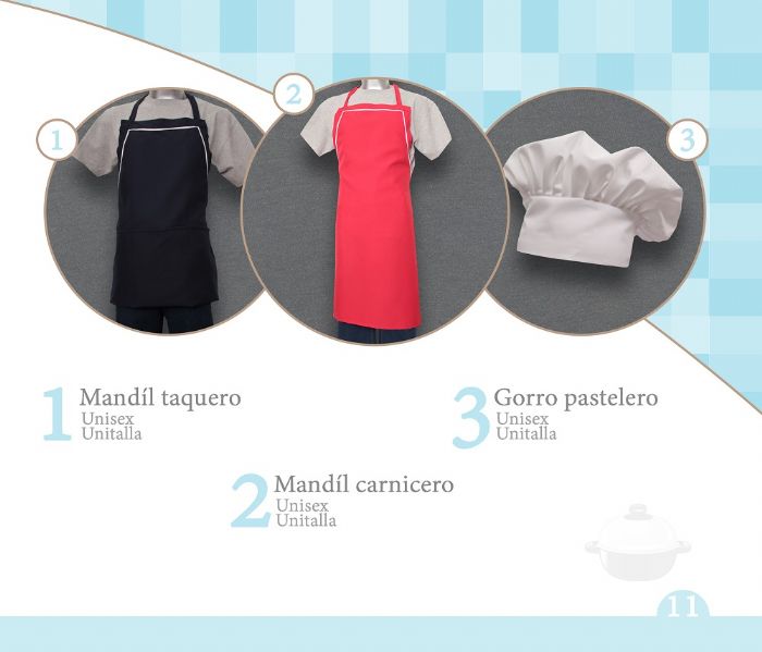 Mandiles y Gorros para chef - c-uniforms